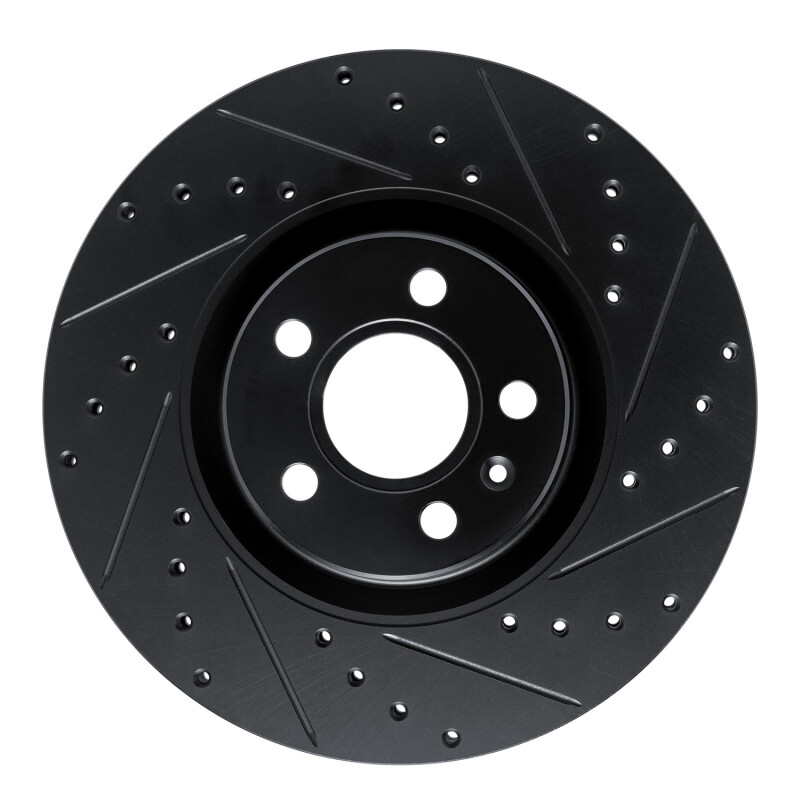 Volvo V90 Brake Rotor (1) - Front Right - R1 Concepts - Drilled & Slotted - Black - `17-`25 Volvo V90 Brake Rotor (1) - Front Right - R1 Concepts - Drilled & Slotted - Black - `17-`25